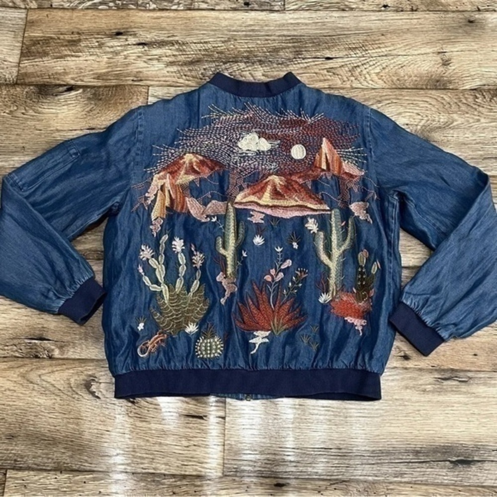 Johnny Was heavily embroidered Yucca Bomber jacket NWT RARE